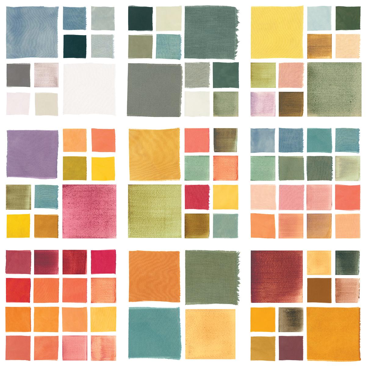 Seasonal mushroom color palettes, January - September, 2022.